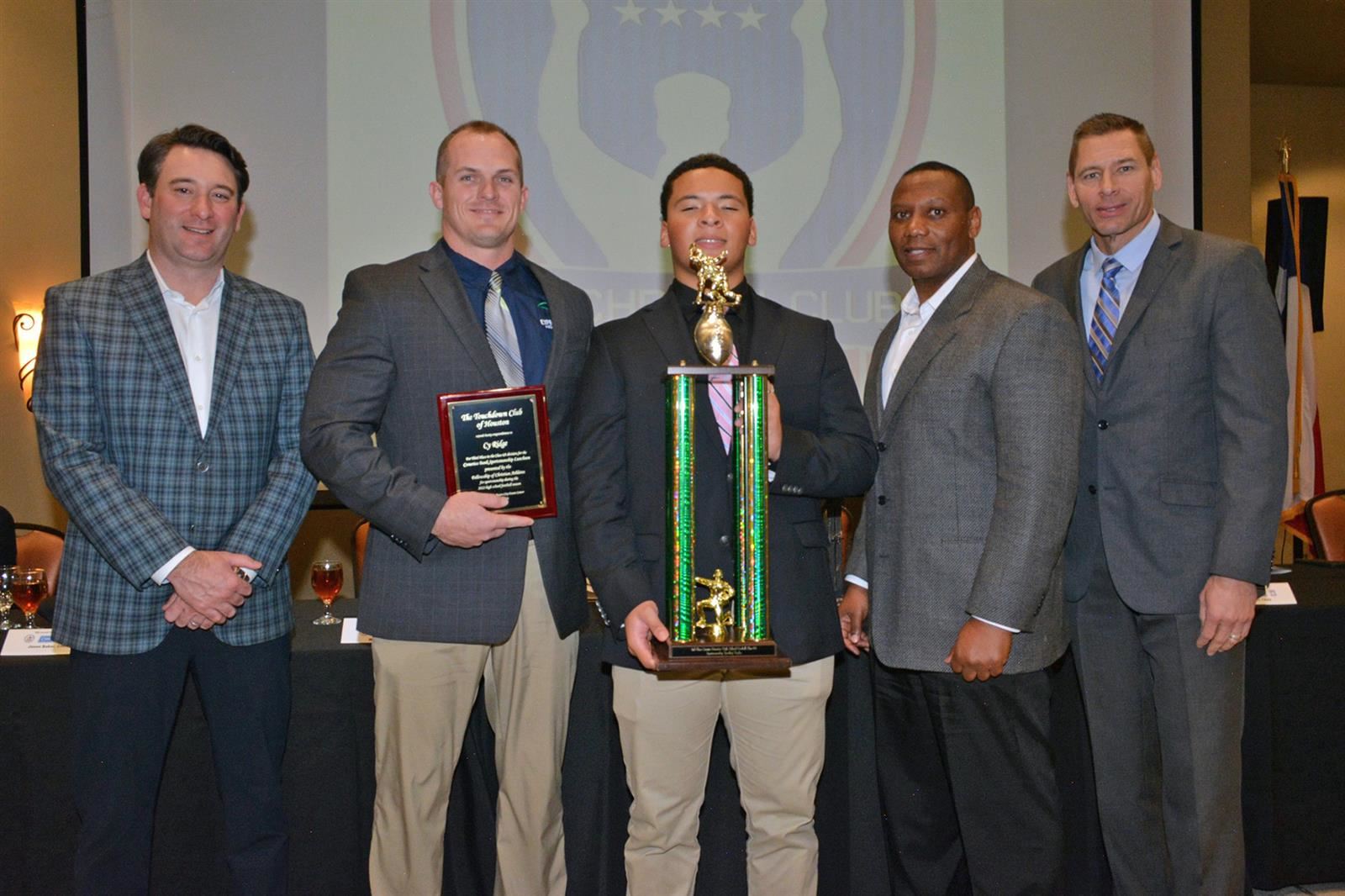 Cy Ridge places 3rd for Touchdown Club Sportsmanship Award.